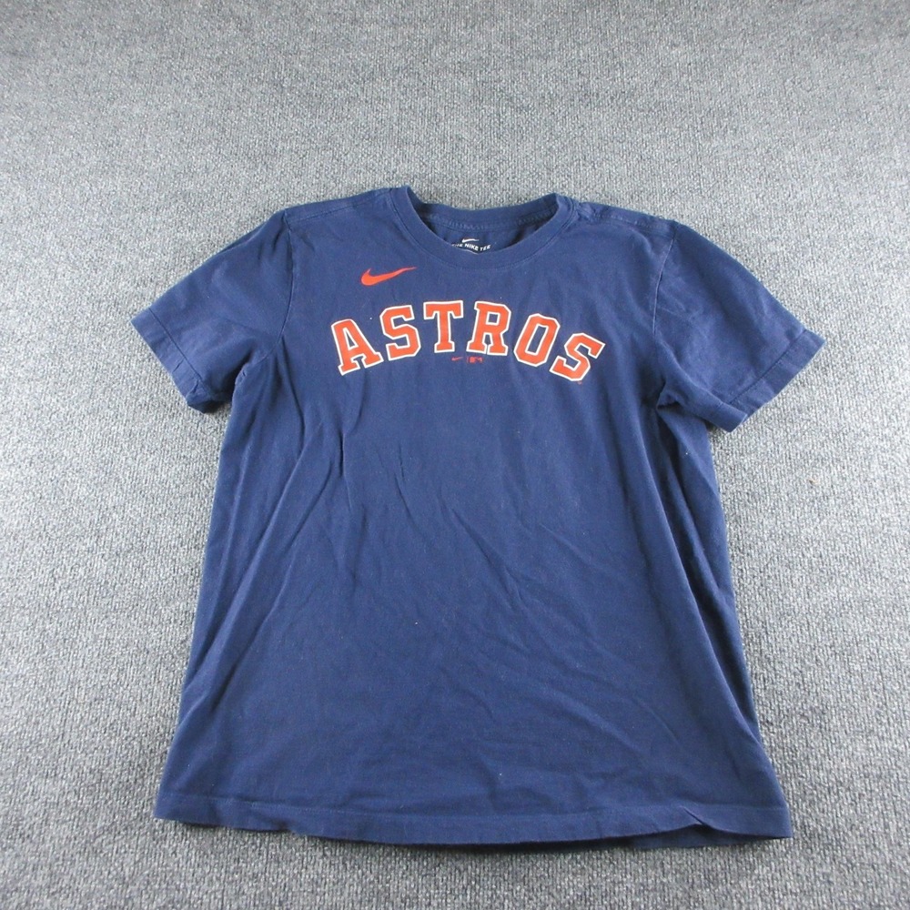 Houston Astros Shirt Mens Medium Blue MLB Baseball Nike Bregman 2 T-Shirt Tee